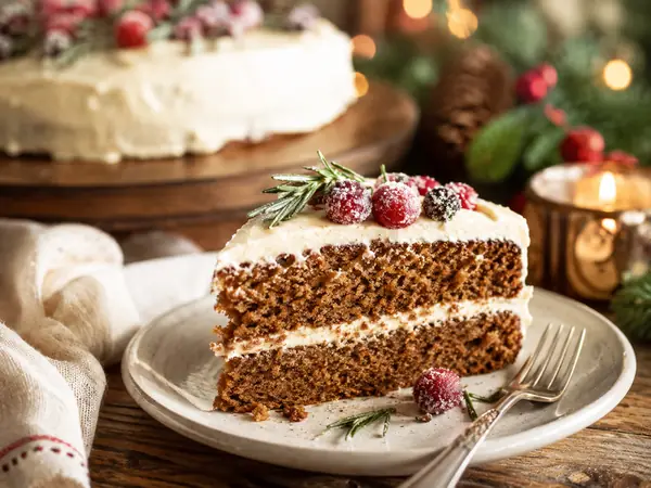 Festive spice cake with cranberries for the Holiday Recipes category