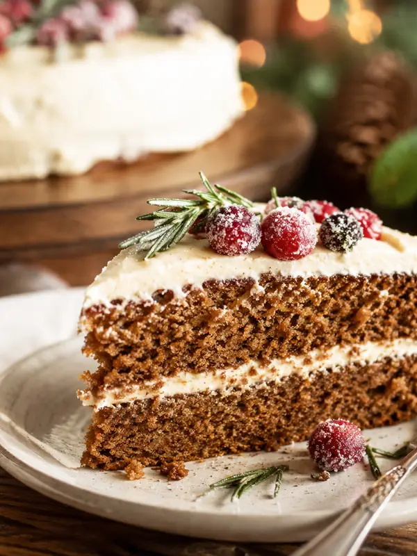 Festive spice cake with cranberries for the Holiday Recipes category
